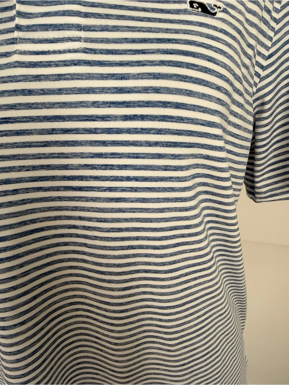 Vineyard Vines Short Sleeve Polo - Blue & White Striped